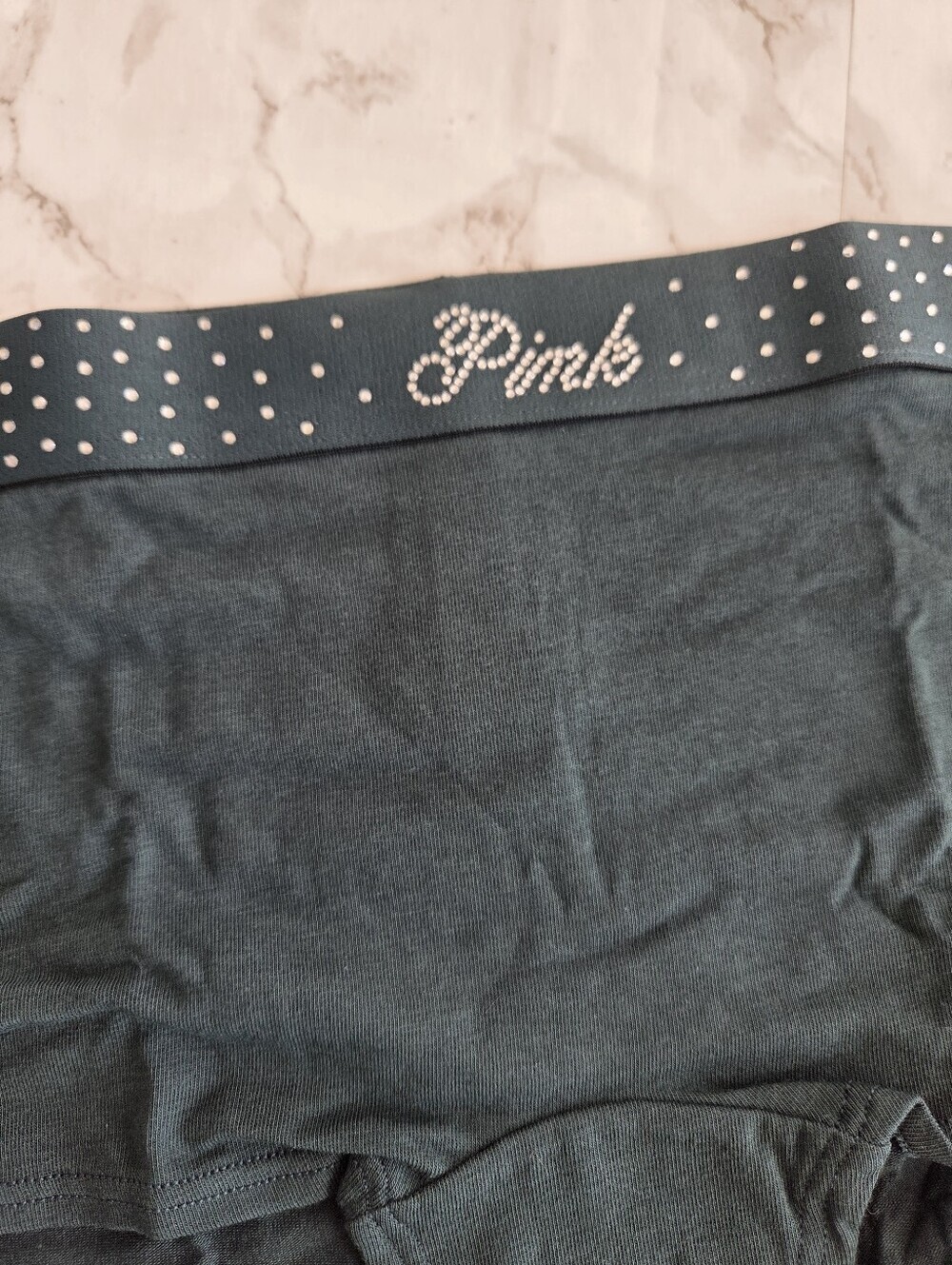 Victoria's Secret Logo Cotton Boyshort Panties L NWT